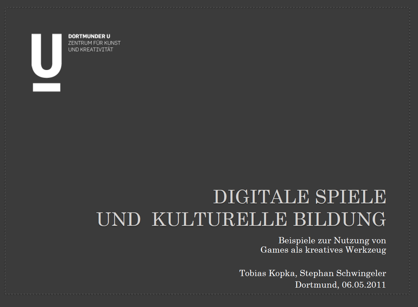 Lecture: Games und Kulturelle Bildung